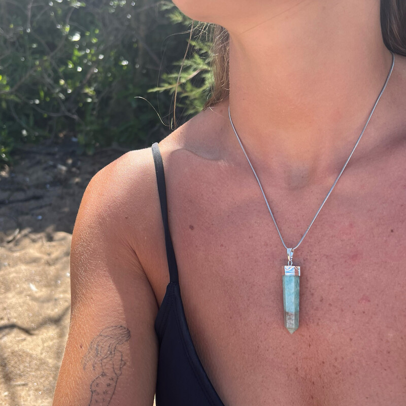 Cadena con punta de Amazonita