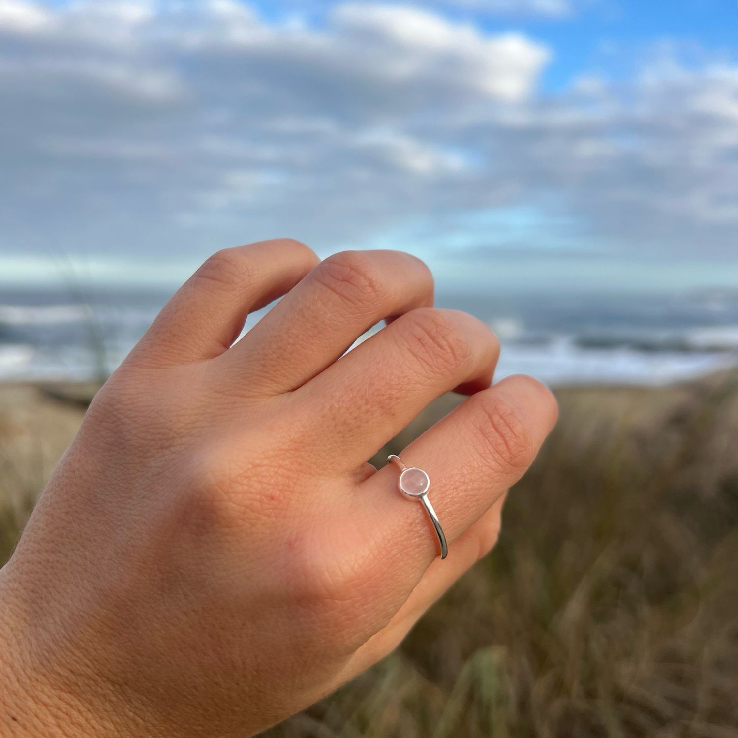 Anillo Cuarzo Rosa