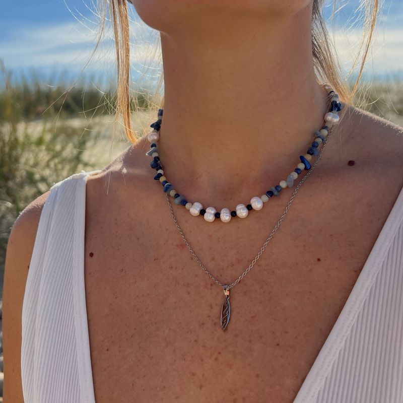 SET Collar MARINO + cadena SURFERA