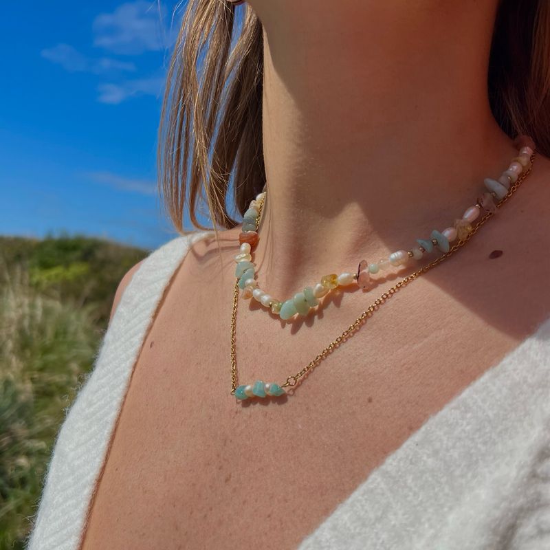 SET collar LIRA + cadena AZURINA