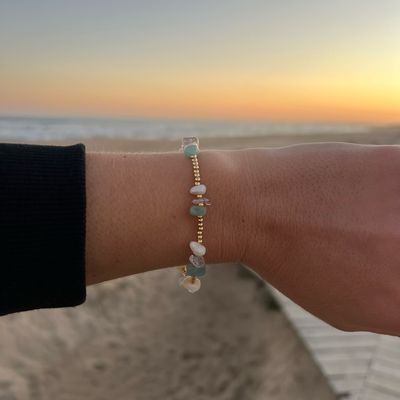 SET Pulsera Lumi + Pulsera Praia amazonita