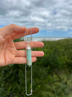 Cadena con punta de Amazonita