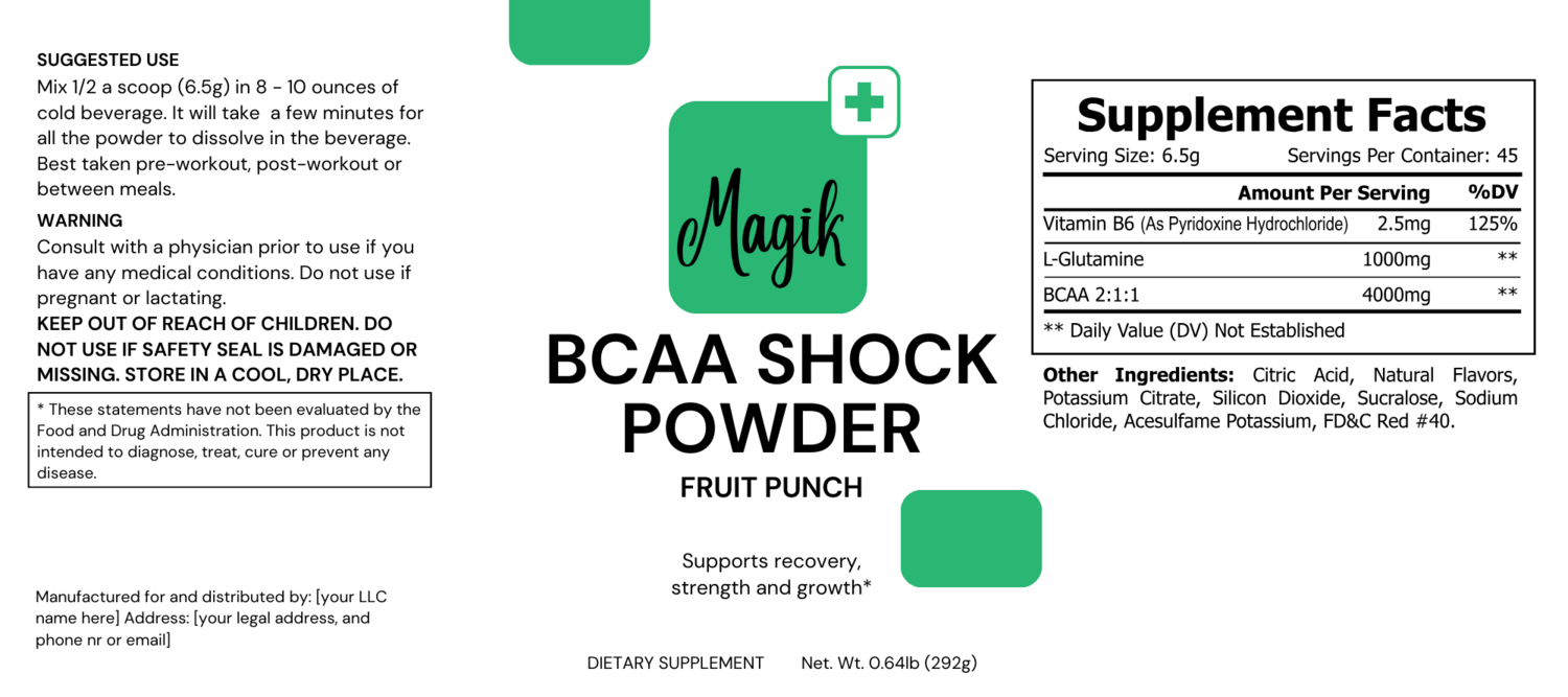 BCAA Shock Powder (Fruit Punch)