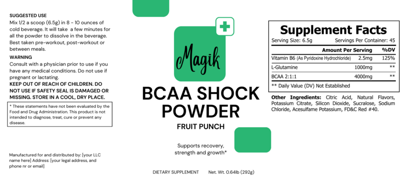 BCAA Shock Powder (Fruit Punch)