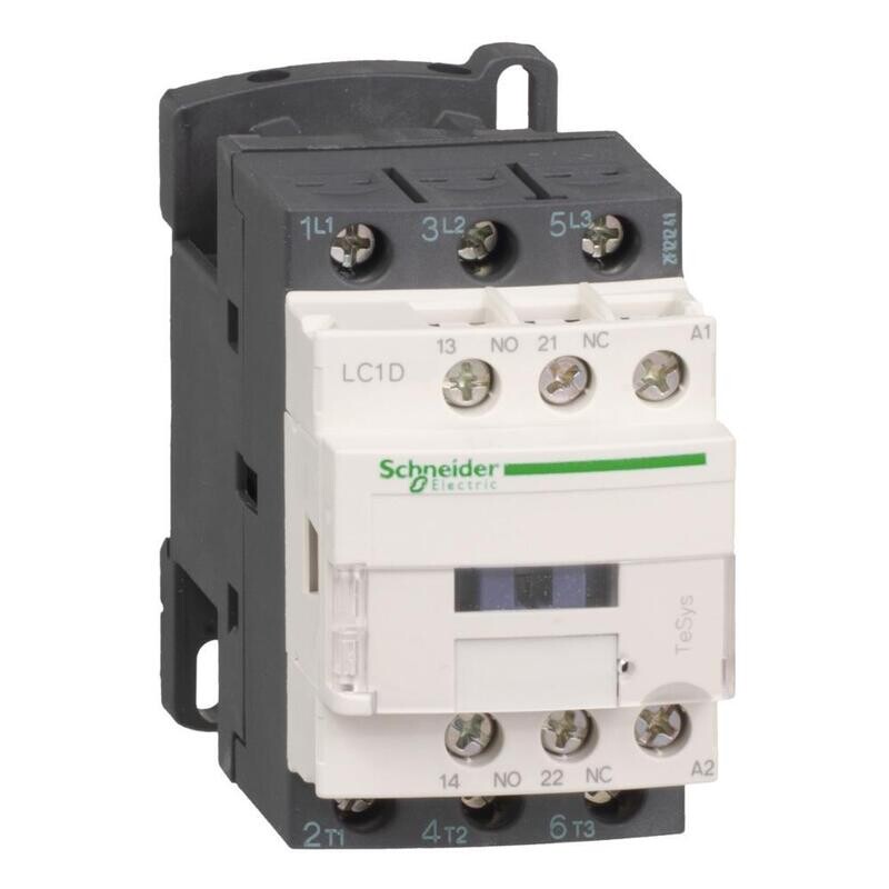 CONTACTOR 3 POLOS, CATEGORÍA AC3, 18A 1NA+1NC, 220VCA