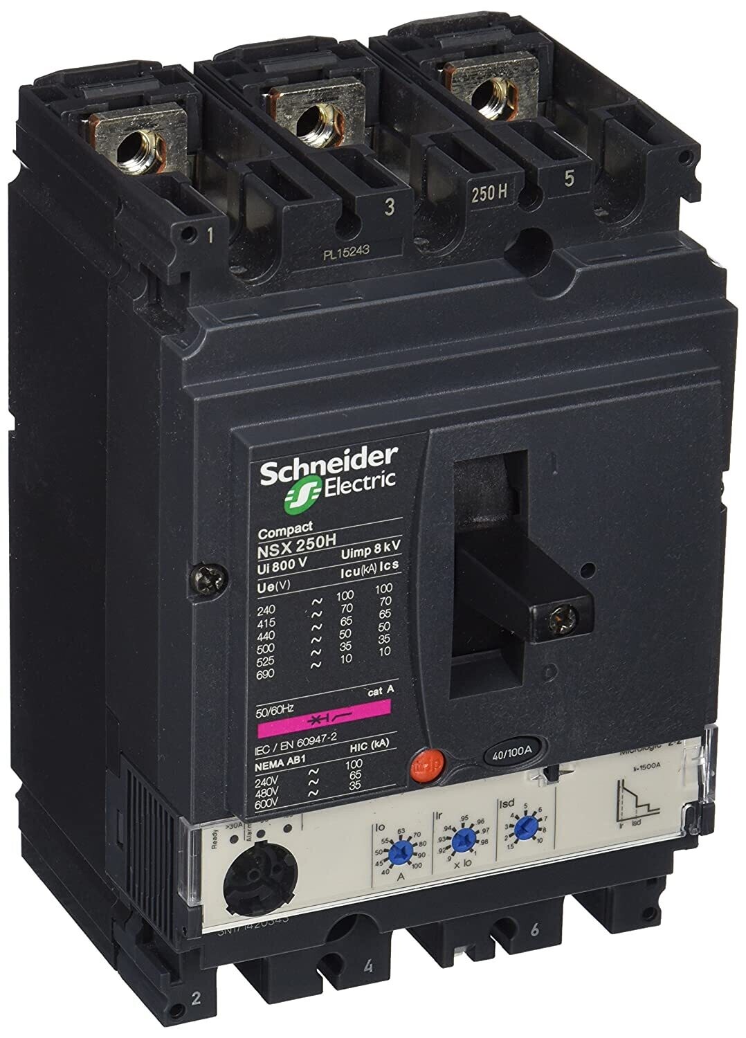 Interruptor Automático ComPact NSX250H MicroLogic 2.2 100 A