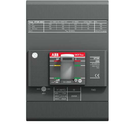 Interruptor XT1B 160 TMD 250A 3p  18ka