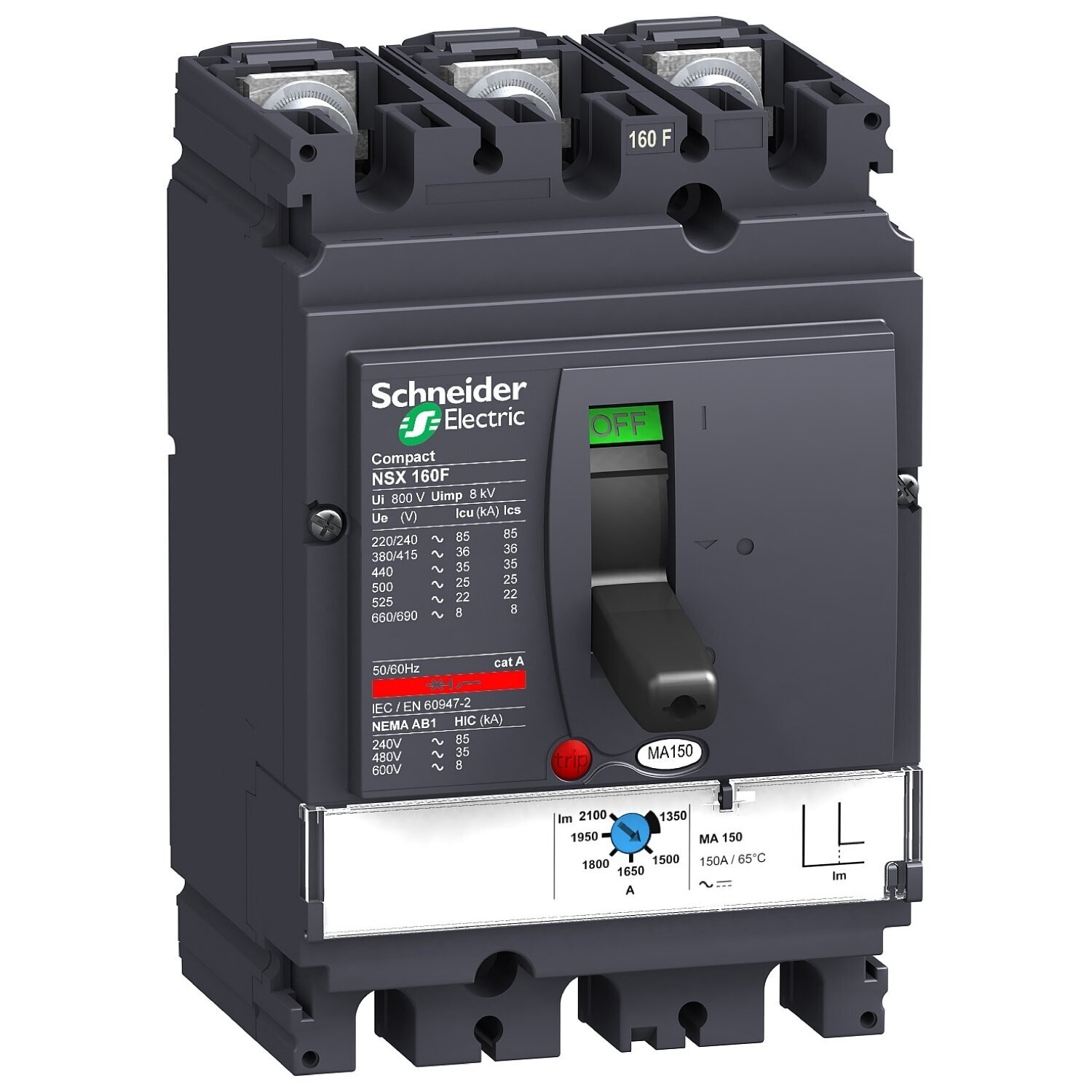 Interruptor automático Compact NSX160F - MA - 100 A