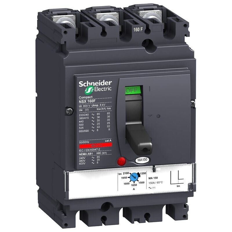 Interruptor automático Compact NSX160F - MA - 100 A