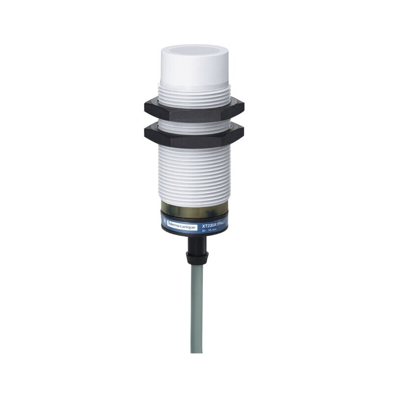 Sensor capacitivo M30, 15 mm, PNP, 12 Vdc a 24 Vdc