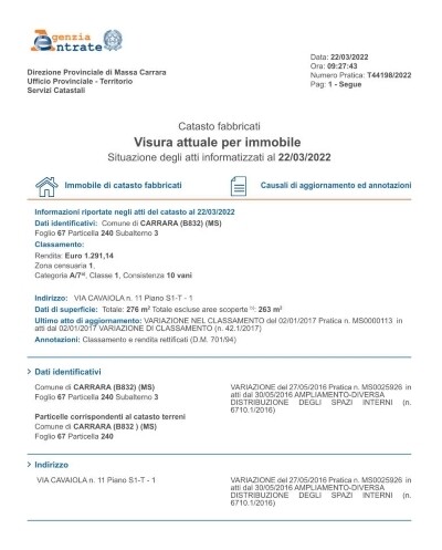 Visure per indirizzo