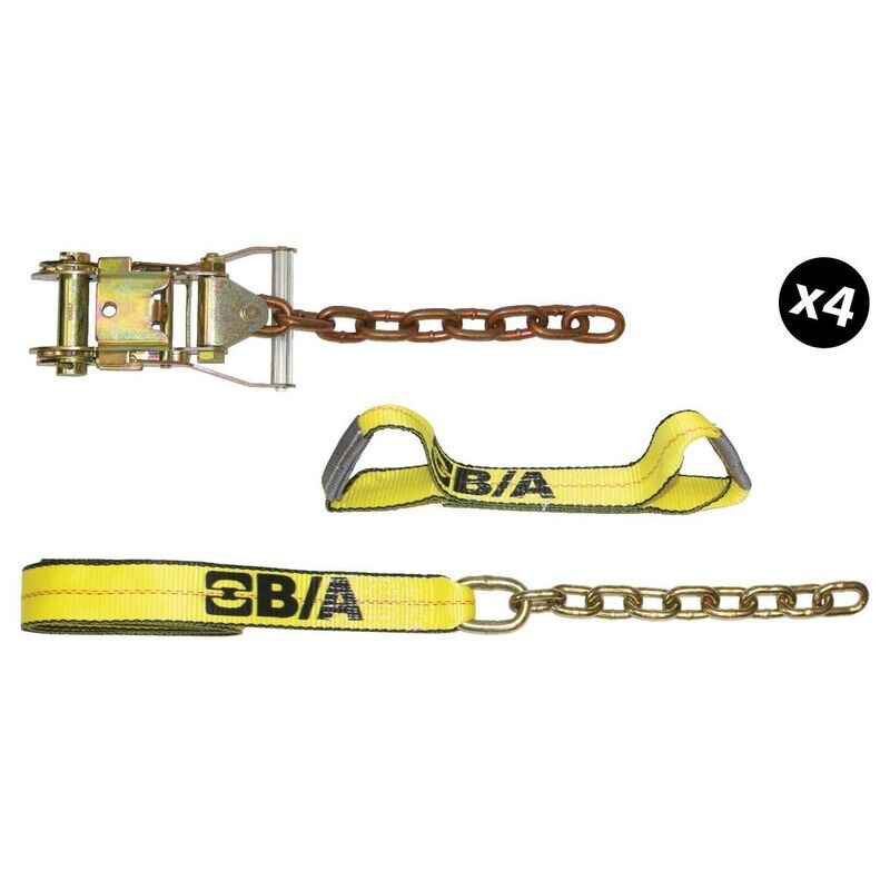 Copy of B/A Products Co. 2" x 14' Original Patented Roll Back Tie-Down System w/Chain Ends PACK OF 4