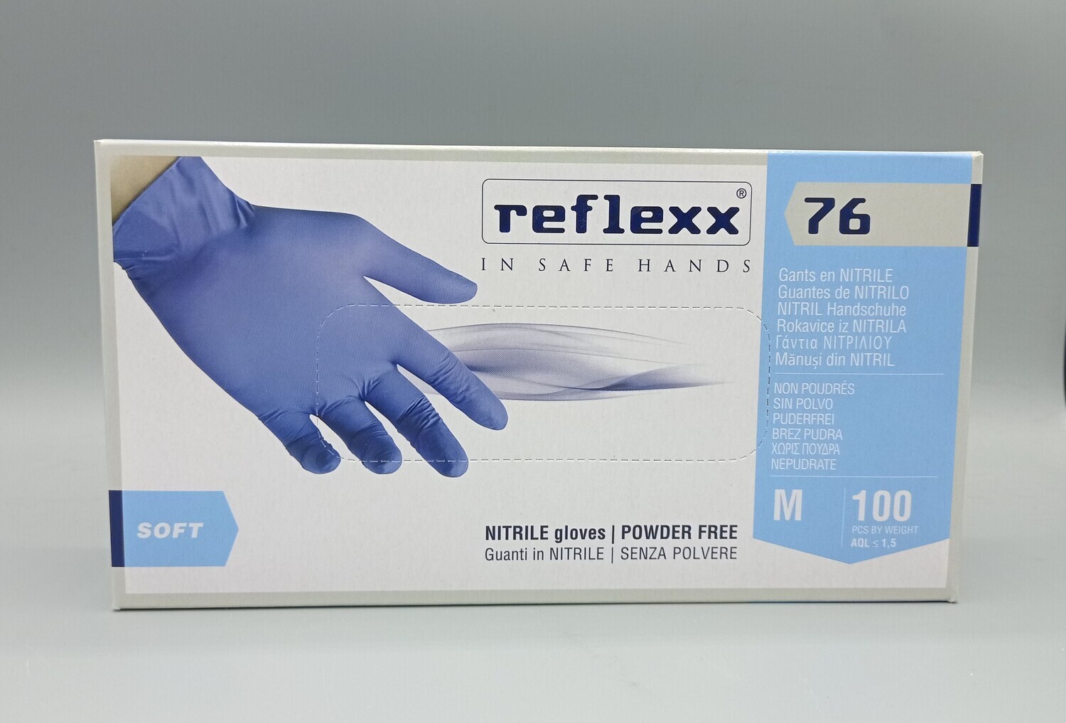 REFLEXX 76 - Guanti in Nitrile Taglia M