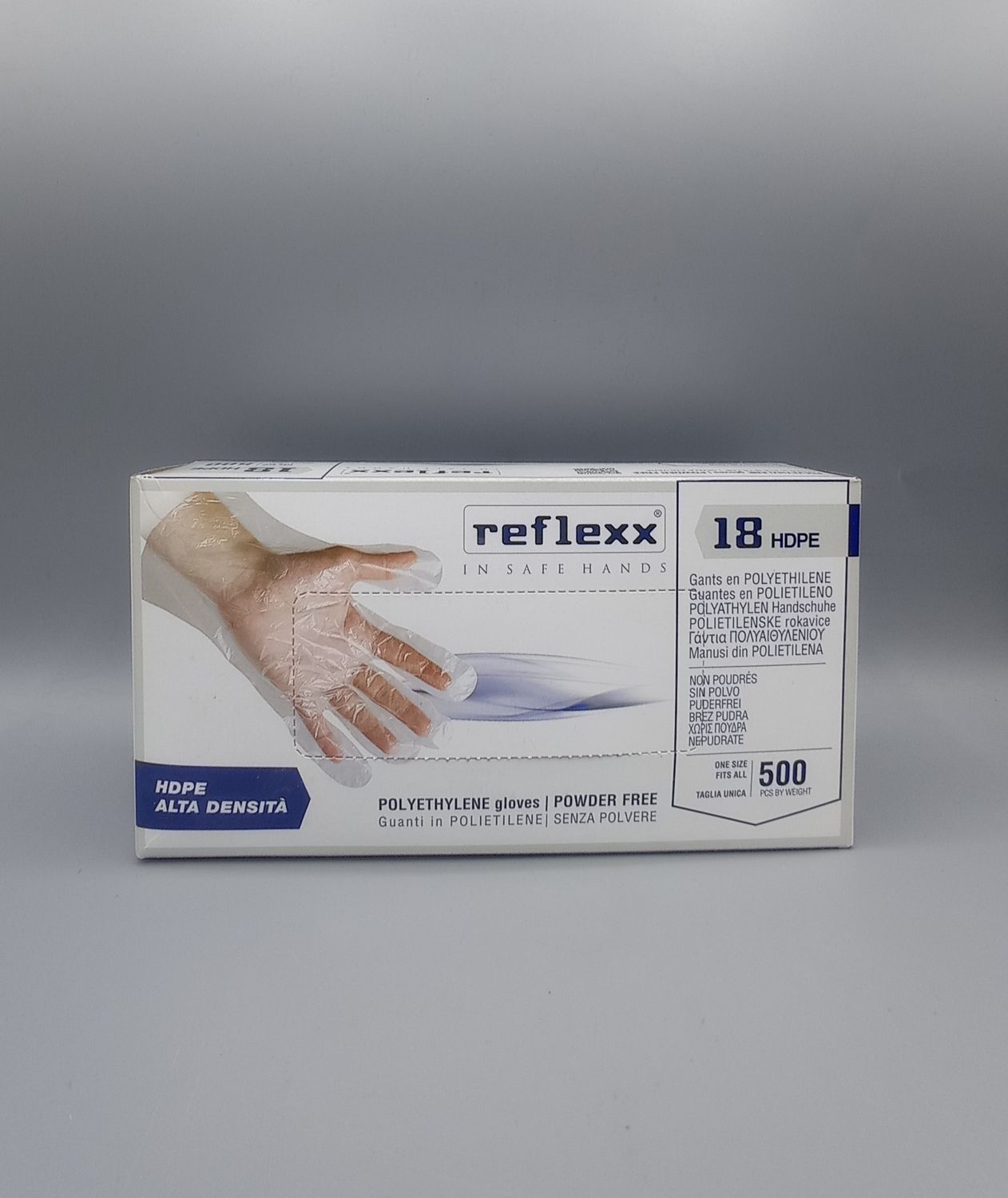 Reflexx 18 HDPE Guanti in Polietilene senza Polvere - Tg unica