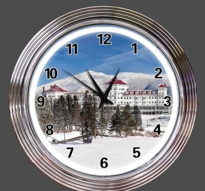 Mt.Washington Winter Neon Clock