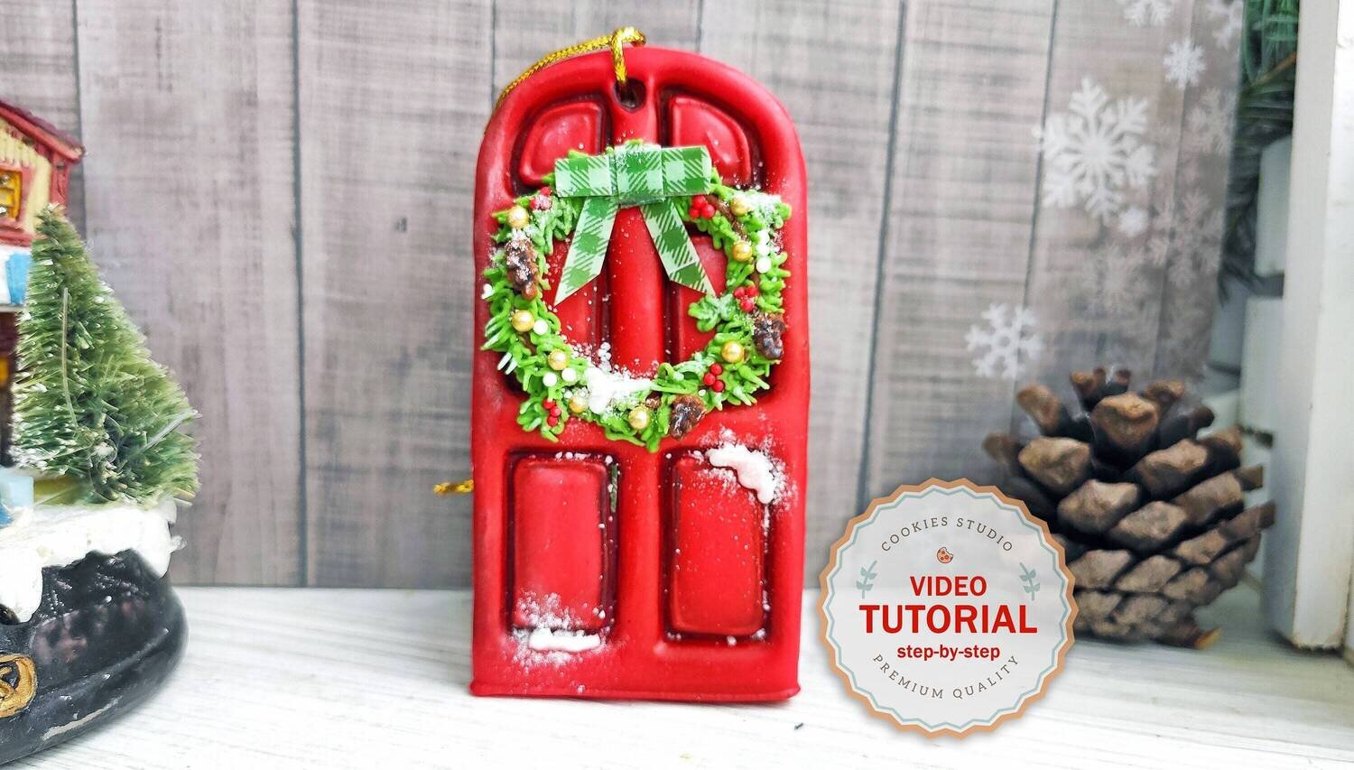 Cookie class - Christmas Door. Step-by-step video tutorial
