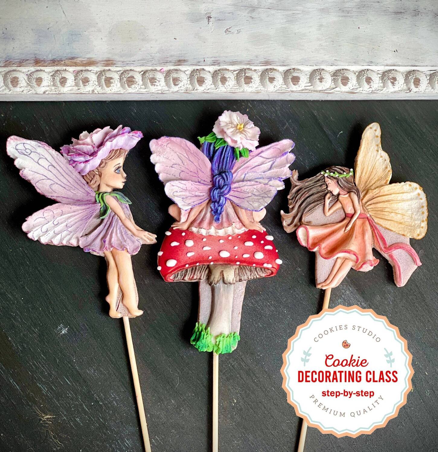 Cookie decorating class - Forest Fairies. Step by Step video tutorials