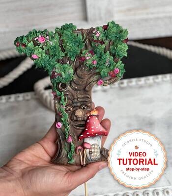 Cookie decorating class - Old magic tree. Step by Step video tutorials