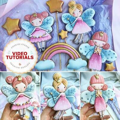 Fairy Girls - cookie decorating class. Step-by-step video tutorial