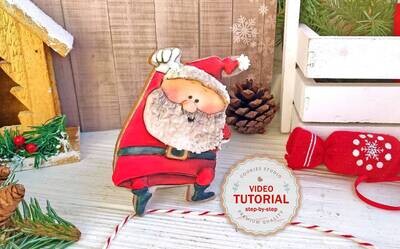 Cookie class - Happy Santa. Step-by-step video tutorial