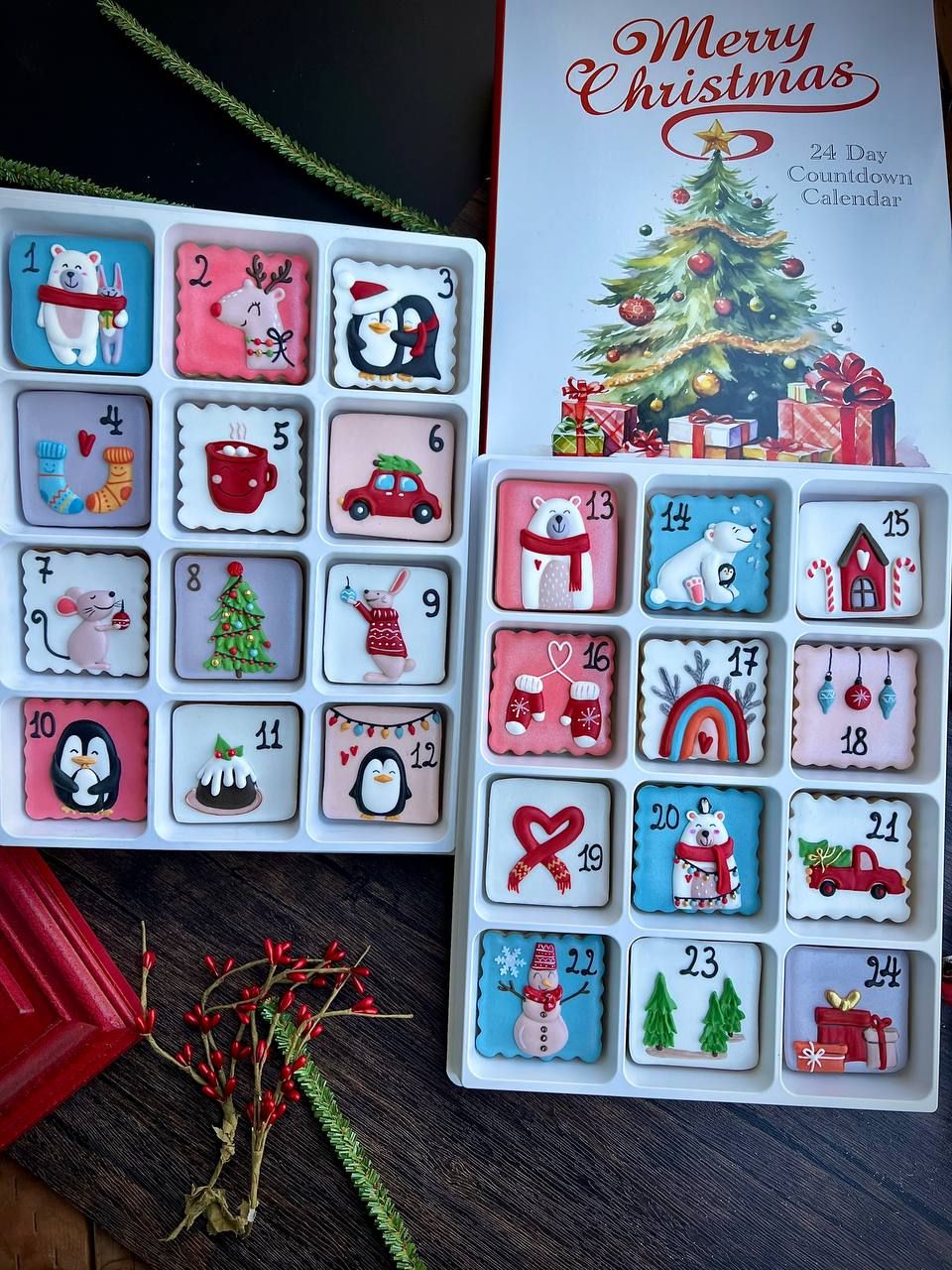 Advent Cookie Calendar: Square Cookies — 24 Days of Sweet Surprises