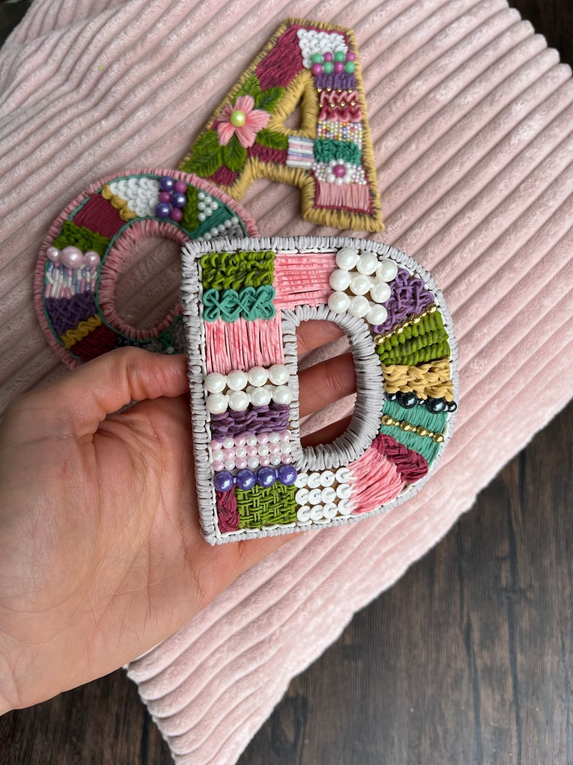 Luxury Embroidered Cookie Letters – Handcrafted Elegance