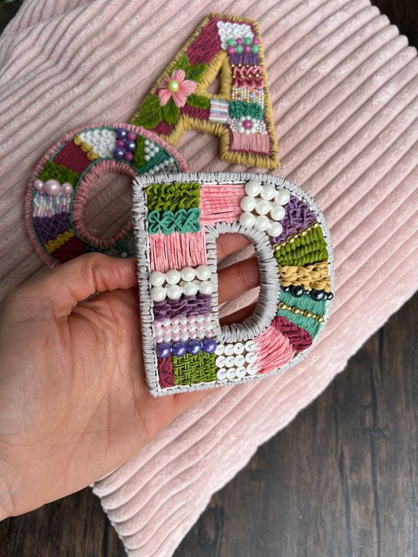 Luxury Embroidered Cookie Letters – Handcrafted Elegance