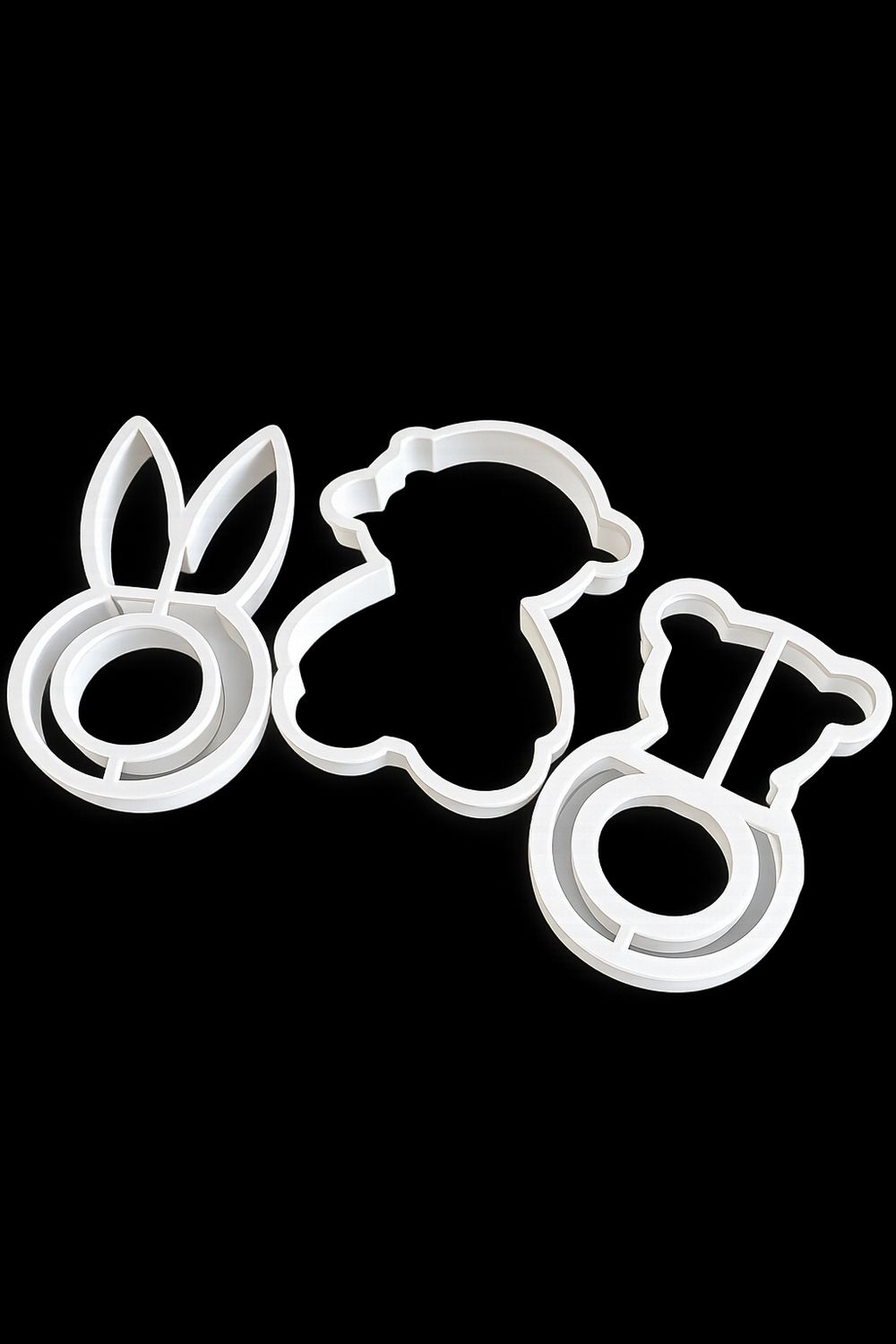 Sheep, Bunny and Bear Cookie Cutters Set from Soft Toy Cookie Class