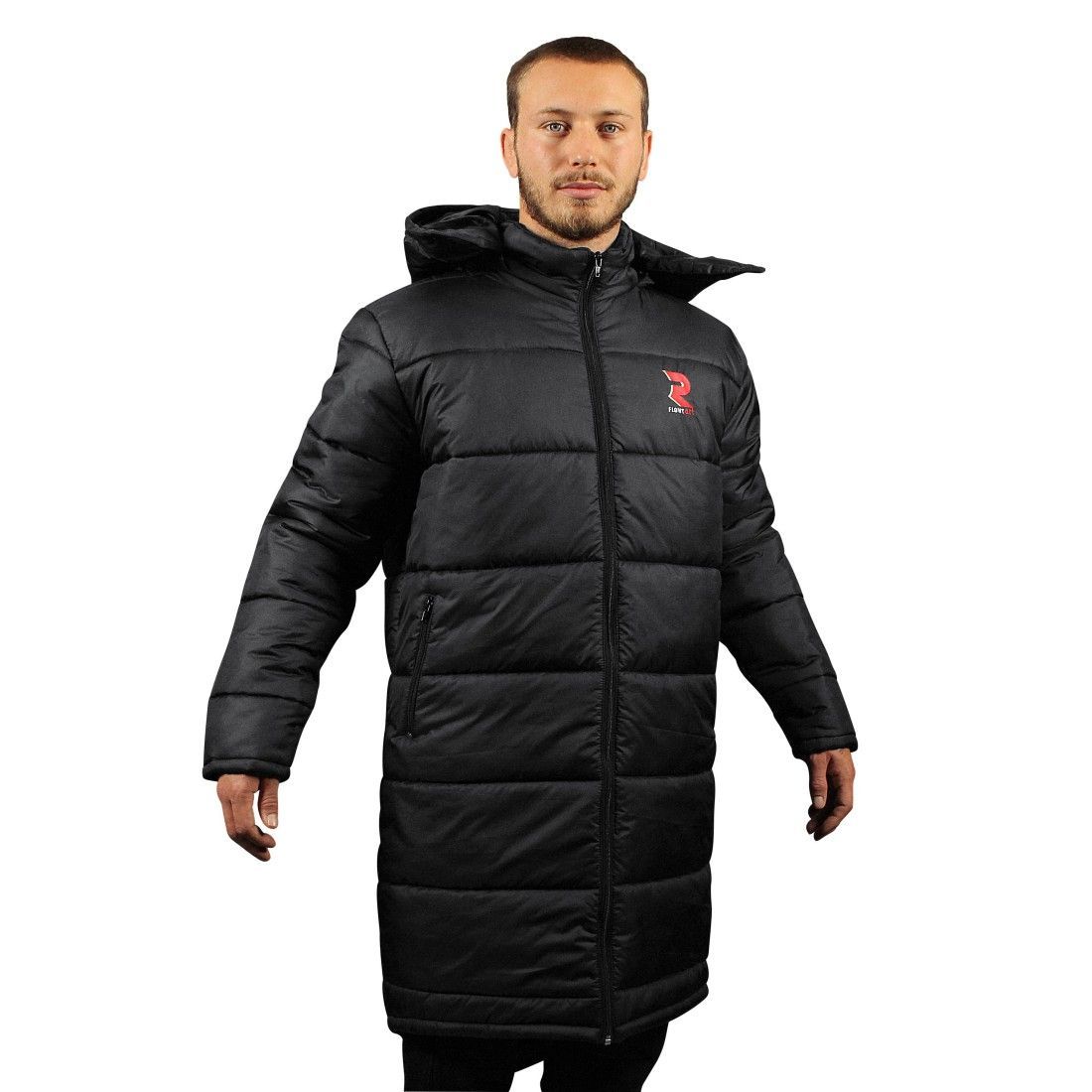 Parka longa preta