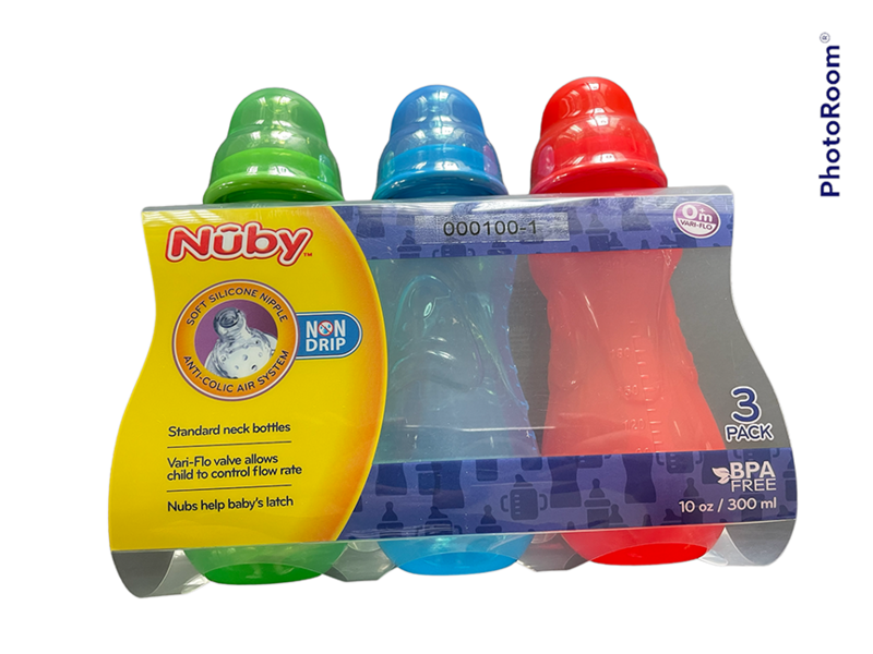 Three Pack Bottles | Green & Blue & Red | Size: 10 Ounce