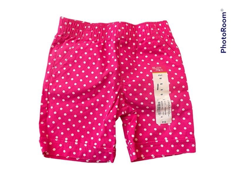 Shorts | Pink & White Dots | Size: 8 Years