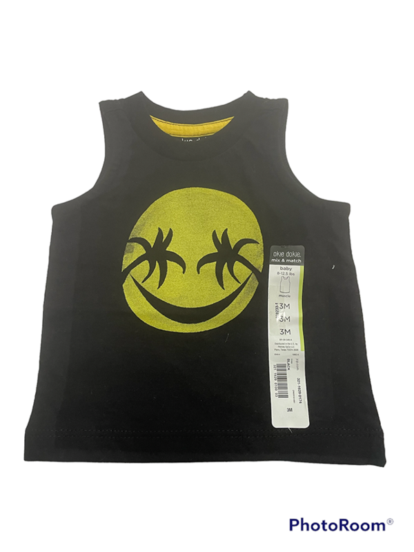 T-Shirt | Palm Trees Smiley Face | Size: 6 Months