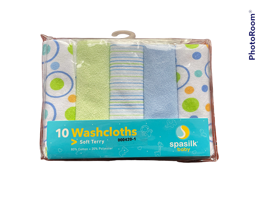 Ten Washcloths | Dots & Circles & Stripes