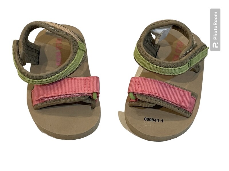 Old Navy | Pink, Green and Beige Sandals | 0-3 months