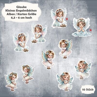 Kleines Engelmädchen - Alben / Karten Größe - 10 Teile - Die Cuts