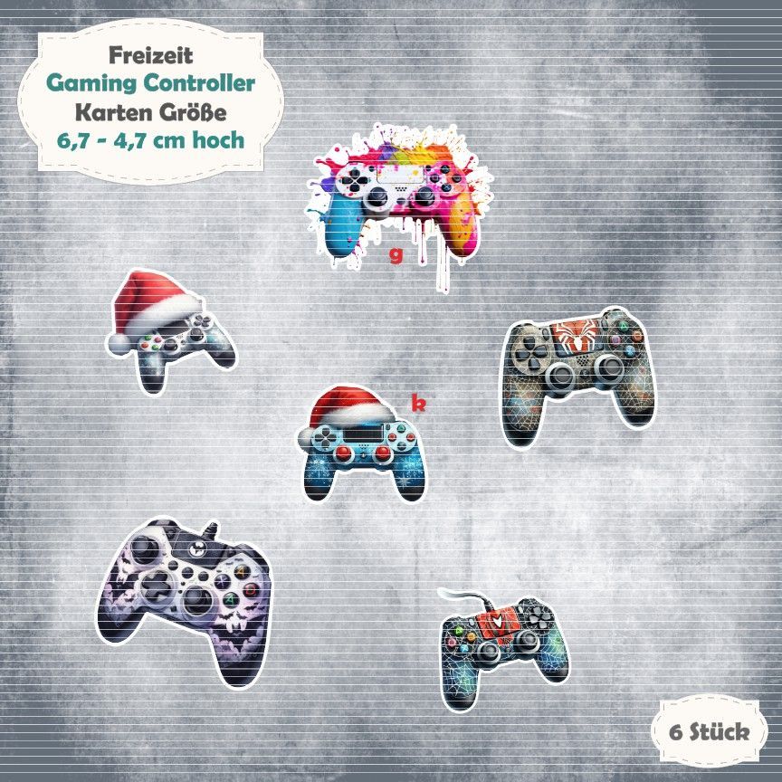 Gaming Controller - Karten Größe - 6 Stanzteile - Die Cut
