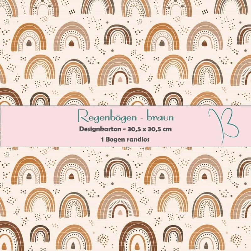Regenbögen - braun - Designkarton - 30,5 x 30,5 cm - randlos - 1 Bogen Regenbögen - braun - Designkarton - 30,5 x 30,5 cm - randlos - 1 Bogen