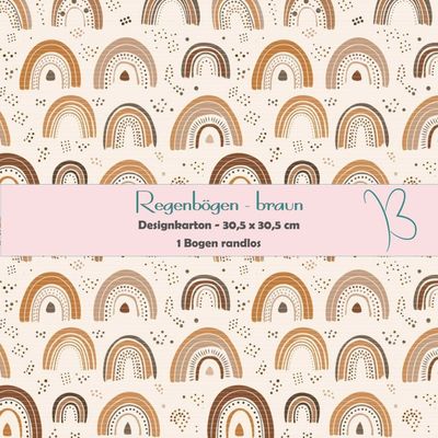 Regenbögen - braun - Designkarton - 30,5 x 30,5 cm - randlos - 1 Bogen Regenbögen - braun - Designkarton - 30,5 x 30,5 cm - randlos - 1 Bogen