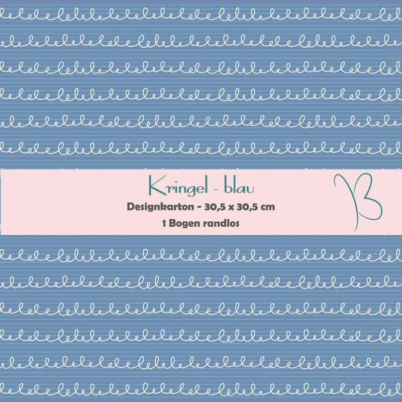 Kringel - blau - Designkarton - 30,5 x 30,5 cm - randlos - 1 Bogen Kringel - blau - Designkarton - 30,5 x 30,5 cm - randlos - 1 Bogen