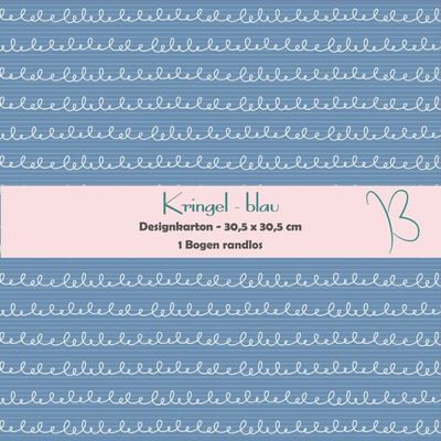 Kringel - blau - Designkarton - 30,5 x 30,5 cm - randlos - 1 Bogen Kringel - blau - Designkarton - 30,5 x 30,5 cm - randlos - 1 Bogen