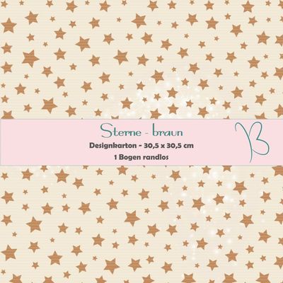 Sterne - braun - Designkarton - 30,5 x 30,5 cm - randlos - 1 Bogen Sterne - braun - Designkarton - 30,5 x 30,5 cm - randlos - 1 Bogen