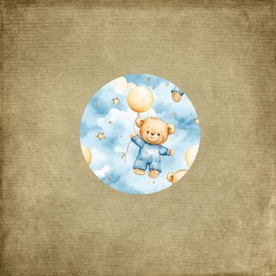Bruno in der Luft - blau