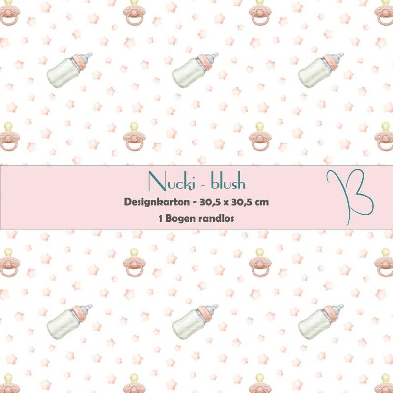Nucki - blush - Designkarton - 30,5 x 30,5 cm - randlos - 1 Bogen Nucki - blush - Designkarton - 30,5 x 30,5 cm - randlos - 1 Bogen