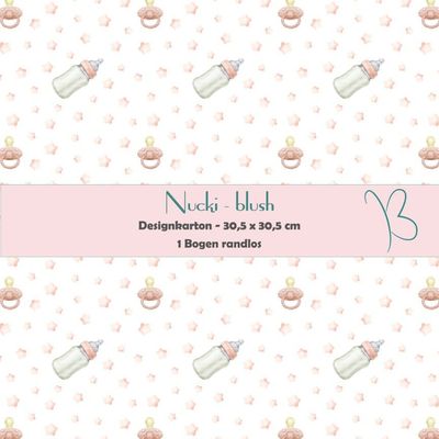 Nucki - blush - Designkarton - 30,5 x 30,5 cm - randlos - 1 Bogen Nucki - blush - Designkarton - 30,5 x 30,5 cm - randlos - 1 Bogen