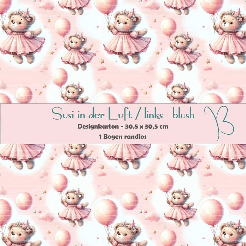 Susi in der Luft links - blush - Designkarton - 30,5 x 30,5 cm - randlos - 1 Bogen Susi in der Luft links - blush - Designkarton - 30,5 x 30,5 cm - randlos - 1 Bogen