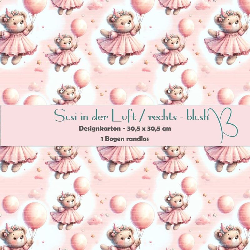 Susi in der Luft rechts - blush - Designkarton - 30,5 x 30,5 cm - randlos - 1 Bogen Susi in der Luft rechts - blush - Designkarton - 30,5 x 30,5 cm - randlos - 1 Bogen