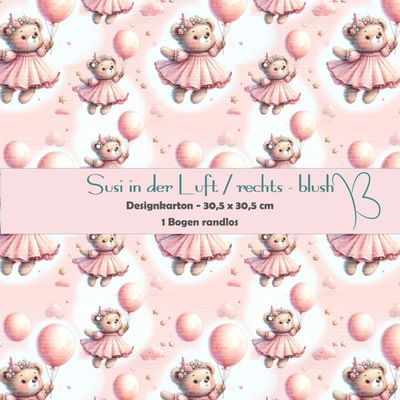 Susi in der Luft rechts - blush - Designkarton - 30,5 x 30,5 cm - randlos - 1 Bogen Susi in der Luft rechts - blush - Designkarton - 30,5 x 30,5 cm - randlos - 1 Bogen