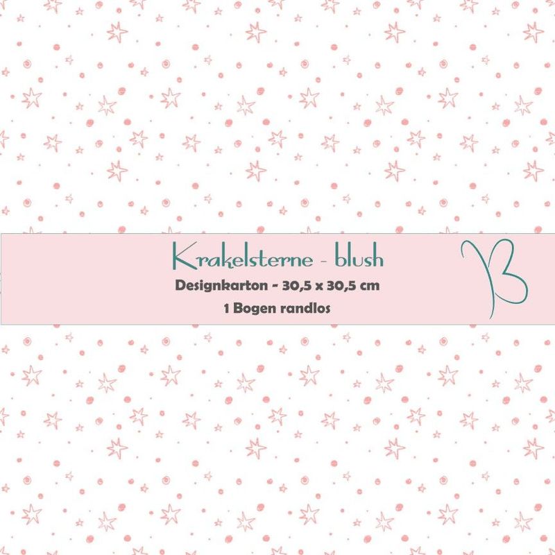 Krakelsterne - blush - Designkarton - 30,5 x 30,5 cm - randlos - 1 Bogen Krakelsterne - blush - Designkarton - 30,5 x 30,5 cm - randlos - 1 Bogen