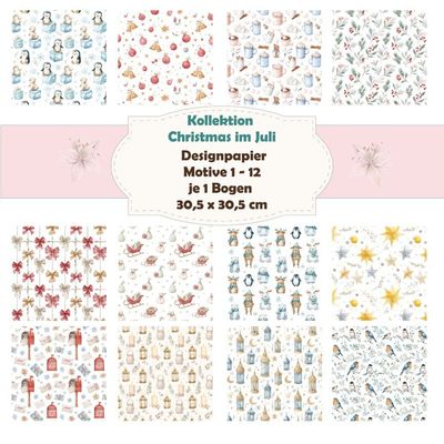 Kollektion - Christmas im Juli - Designkarton - 30,5 x 30,5 cm - randlos - 1 Bogen Kollektion - Christmas im Juli - Designkarton - 30,5 x 30,5 cm - randlos - 1 Bogen