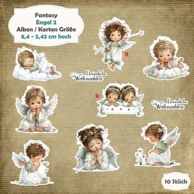 Engel 2 - Alben / Karten Größe - 10 Stanzteile - Die Cut Engel 2 - Alben / Karten Größe - 10 Stanzteile - Die Cut